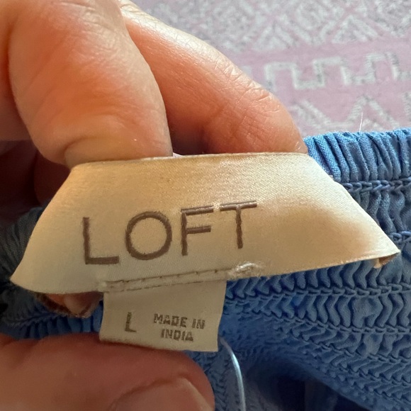 Loft color block blue maxi dress size L - Picture 3 of 4